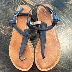 Xappeal Black and Tan Women's Sandals